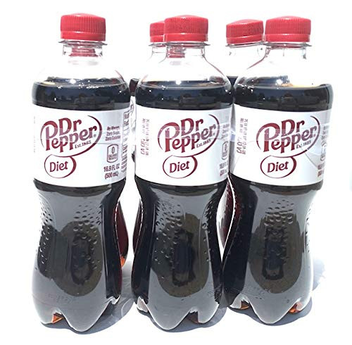 Diet Dr- Pepper Plastic 6 pack 16-9 Fl Oz Bottles