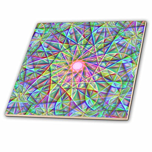 3dRose ct-10906-1 Digital Abstract 4 by Angelandspot Ceramic Tile  4-Inch