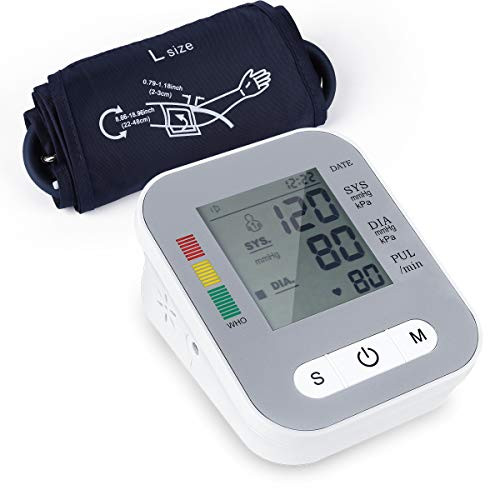 Blood Pressure Monitor Automatic Upper Arm Digital BP Meter with Large Display Accurate Readings for Pulse Rate Monitoring Meter with 22-42cm Cuff Blood Pressure Monitor Automatic Upper Arm Digital BP Meter with Large Display Accurate Readings for Pulse Rate Monitoring Meter with 22-42cm Cuff