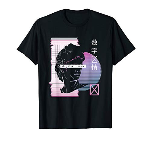 Digital Love Japanese Aesthetic Vaporwave Anime Otaku Glitch T-Shirt Digital Love Japanese Aesthetic Vaporwave Anime Otaku Glitch T-Shirt