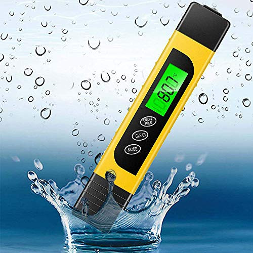 Digital Water Quality Test Meter  TDS EC Temperature 3-in-1 with LCD Display  for Drinking Water  Aquariums  Swimming Pool