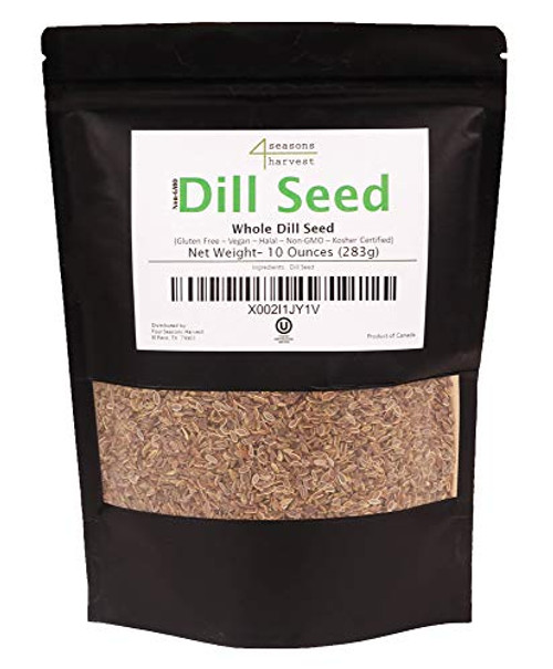 Four Seasons Harvest Dill Seeds Whole -Non-GMO and Kosher Certified- - 10 Oz Four Seasons Harvest Dill Seeds Whole -Non-GMO and Kosher Certified- - 10 Oz
