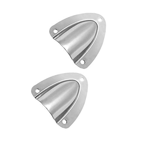 Vakocean Stainless Steel Clamshell Vent-Wire Cover Clam Shell Vent for Boat Pack of 2