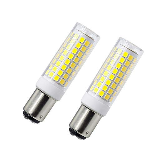 Ba15d LED Bulb 2 Pack  Ba15d Double Contact Bayonet Base 102LEDs 6000K  7W Led Bulb120V 75W Equivalent Halogen Bulbs Replacement  Dimmable Sewing Mach