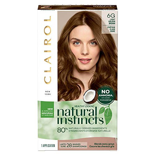 Clairol Natural Instincts Semi-Permanent  6G Light Golden Brown  Toasted Almond  1 Count  Brown Gold