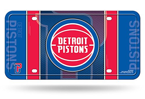 NBA Rico Industries Metal License Plate Tag Detroit Pistons NBA Rico Industries Metal License Plate Tag Detroit Pistons