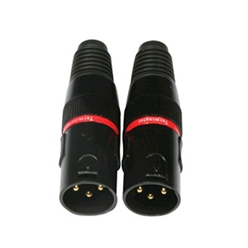 Pulse DMX XLR 3 Pin Terminators Black Plugs -2 Pack-