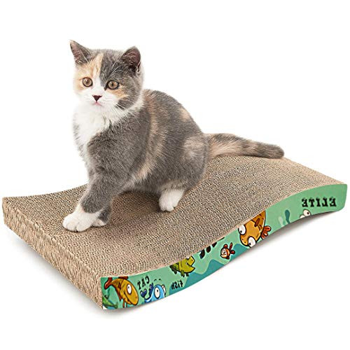 cat Scratcher cat Scratching Pads? cat Scratching pad  cat Scratch pad  Durable and Recyclable Cardboard with Catnip S Shape cat Scratching Bed for In