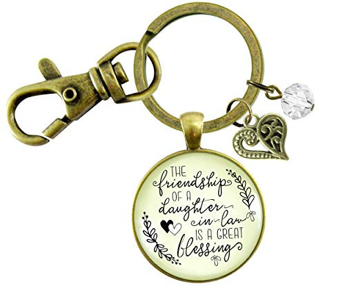 Gutsy Goodness Daughter In Law Keychain Friendship Is A Great Blessing Gift From Mom Special Wedding Jewelry Heart Gutsy Goodness Daughter In Law Keychain Friendship Is A Great Blessing Gift From Mom Special Wedding Jewelry Heart