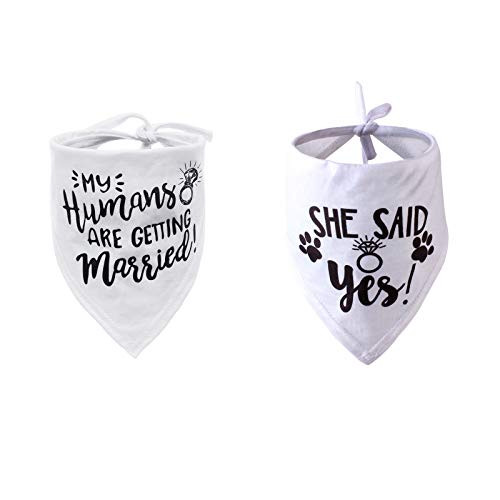 Dog Bandana  My Humans are Getting Married Dog Bandana  Wedding Dog Bandana Dog Engagement Gift for Couples?Pet Scarf for Small  Medium  Large Sized D