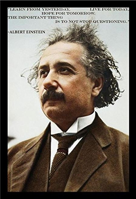 Buyartforless IF PDA1002 18x12 1.25 Black Plexi IF PDA1002 18x12 1.25 Black Plexi Framed Albert Einstein Photograph With Quote Art Print poster,18" X 12" Buyartforless IF PDA1002 18x12 1.25 Black Plexi IF PDA1002 18x12 1.25 Black Plexi Framed Albert Einstein Photograph With Quote Art Print poster,18" X 12"