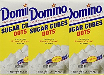 Domino Sugar Cubes Dots 1 lb -3 pack- 3 lb Total