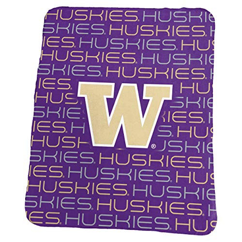 Logo Brands NCAA Washington Huskies Classic Fleece  One Size