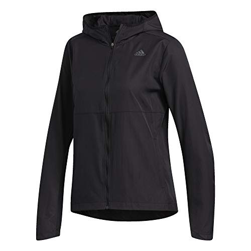 adidas womens Own The Run Hooded Wind Jacket Black X-Small