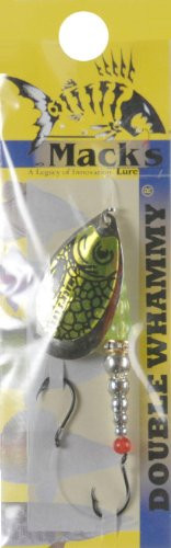 Mack-InchS Lure Double Whammy  Chartreuse Chrome-Flo Chartreuse  Size 6