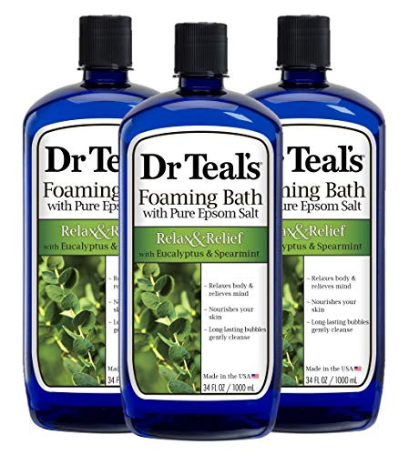 Dr Teals Foaming Bath  Eucalyptus  34 Ounce -Pack of 3-