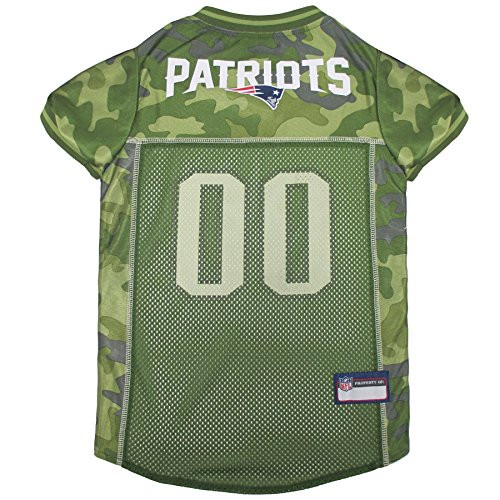 NFL New England Patriots Camouflage Dog Jersey  Small- - CAMO PET Jersey Available in 5 Sizes and 32 NFL Teams- Hunting Dog Shirt