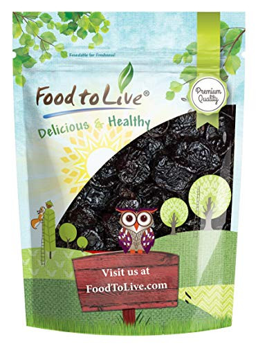 Pitted Prunes  8 Ounces  Whole Dried Plums  Unsulfured  Unsweetened  Non-Infused  Non-Irradiated  Vegan  Raw  Bulk