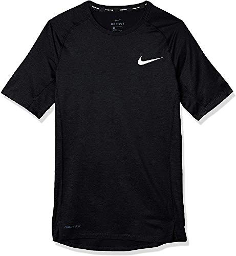 Nike Pro Compression Short Sleeve Top BV5631-010 Size L Black-White
