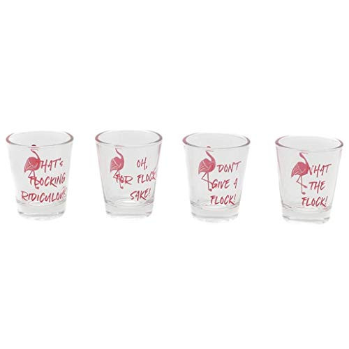 DEI 11520 Flamingo Shot Glasses Set of 4