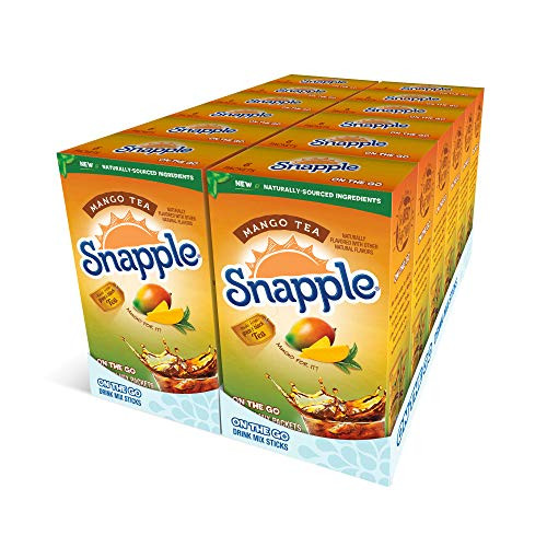 Snapple  Mango Powder Drink Mix - -12 boxes  72 sticks-  Naturally Flavored  Makes 72 drinks