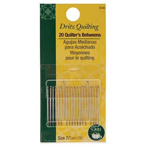 Dritz 3040 Quilters Betweens Hand Needles  Size 7 -20-Count-