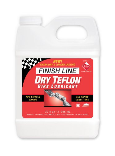 Finish Line DRY Teflon Bicycle Chain Lube  32-Ounce Quart Jug