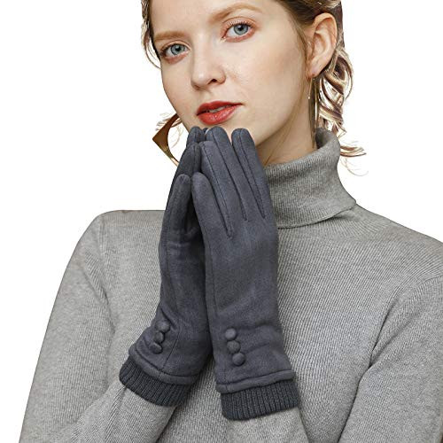 Womens Gloves Winter Touch Screen Texting Phone Windproof Gloves for Women Fleece Lined Thick Warm Gloves