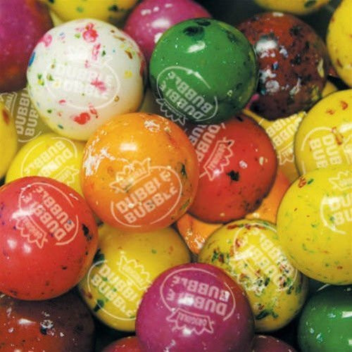 Dubble Bubble Splat Jawbreakers Assorted Colors 25-27mm  2 Pounds Splat Tie-dye Colors Fruit Flavored Candy Centers