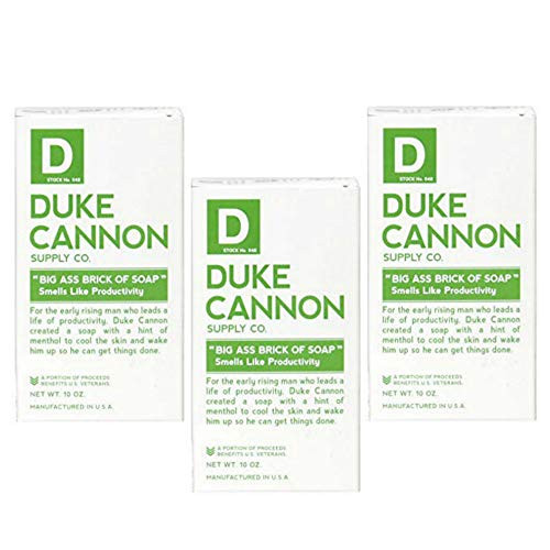 Duke Cannon Big Brick of Soap for Men - Smells Like Productivity  10oz -3 Pack-