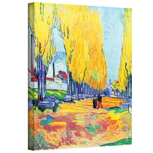 ArtWall Les Alyscamps F569 by Vincent Van Gogh Gallery Wrapped Canvas, 14 by 18-Inch