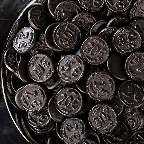 Dutch Licorice Coin Candy - Lightly Salted - Candy Bulk - Sold by the Pound -5 Pound Total of 80 Oz- Dutch Licorice Coin Candy - Lightly Salted - Candy Bulk - Sold by the Pound -5 Pound Total of 80 Oz-