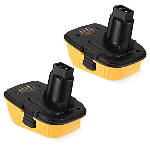 Dutyone 2Pack 20V Battery Adapter DCA1820 Replacement for Dewalt 18V Tools Convert Dewalt 20V Lithium On Battery DCB204 DCB205 for Dewalt 18V NiCad an