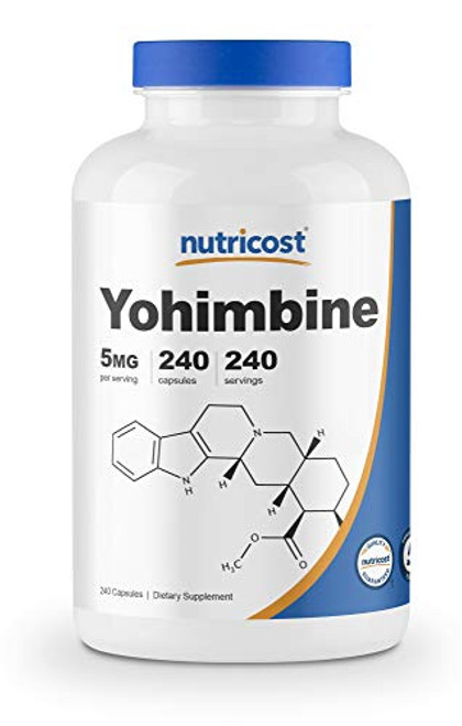 Nutricost Yohimbine HCl 5mg  240 Capsules Extra Strength - Gluten Free  Non-GMO