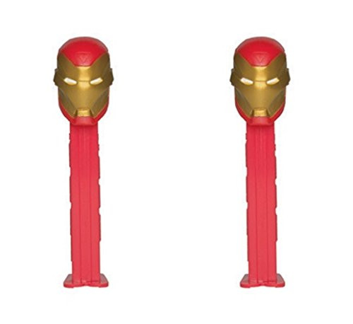 Marvel Superhero PEZ Dispenser with Candy Refills  Pack of 2-Ironman-