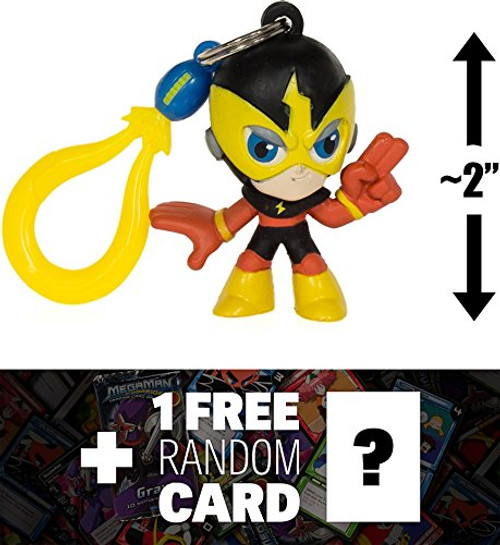 Elec Man ~2 Mega Man Mini-Figure Hanger - 1 Official Mega Man Trading Card Bundle -649705- Elec Man ~2 Mega Man Mini-Figure Hanger - 1 Official Mega Man Trading Card Bundle -649705-