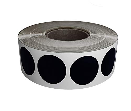 Royal Green Round Sticker dot in Black 19mm - Sticker Labels Circles on a roll 3-4 inch - 1050 Pack