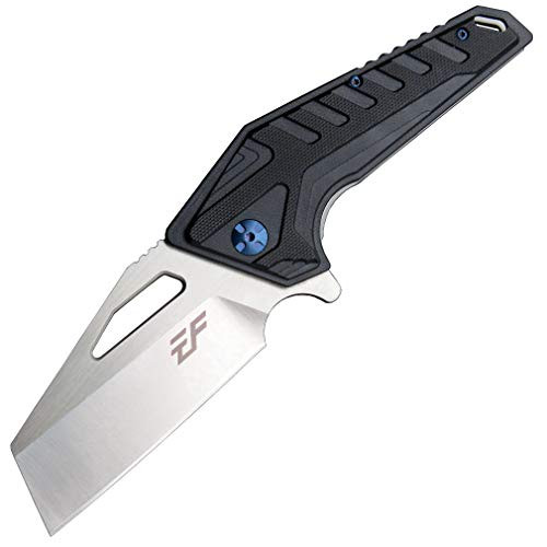 Eafengrow EF933 Pocket Tactical Knife EDC D2 Steel Blade Knives G10 Handle Pocket Clip EDC Knife Emergency Outdoor Camping Tools -black-
