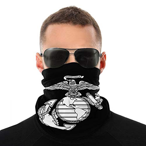Eagle Globe Anchor USM Corps Face Cover Mouth Mask Bandana Neck Gaiter Cool Lightweight  Tube Headwear Bandana  Rave Half Balaclava Black