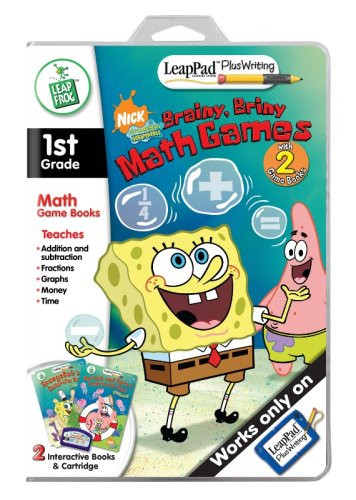 LeapFrog LeapPad Plus Writing Educational Book: SpongeBob SquarePants - Brainy, Briny Math Games