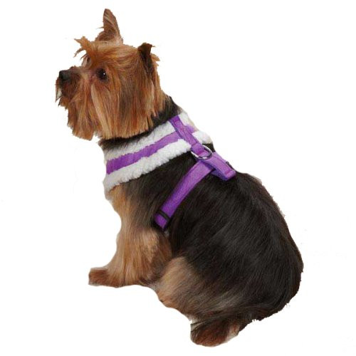 East Side Collection Polyester Cozy Sherpa Dog Harness  X-Small  Ultra Violet