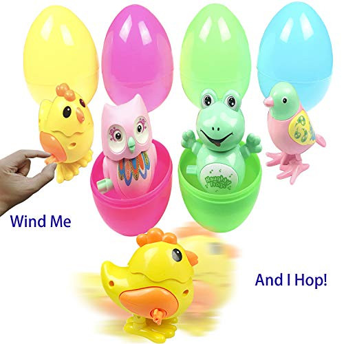 Easter Eggs Easter Basket Stuffers Filled 4 Pack Large Surprise Eggs with Plastic Wind Up Animals Inside Colorful Pre Easter Eggs For Kids Easter Bas Easter Eggs Easter Basket Stuffers Filled 4 Pack Large Surprise Eggs with Plastic Wind Up Animals Inside Colorful Pre Easter Eggs For Kids Easter Bas