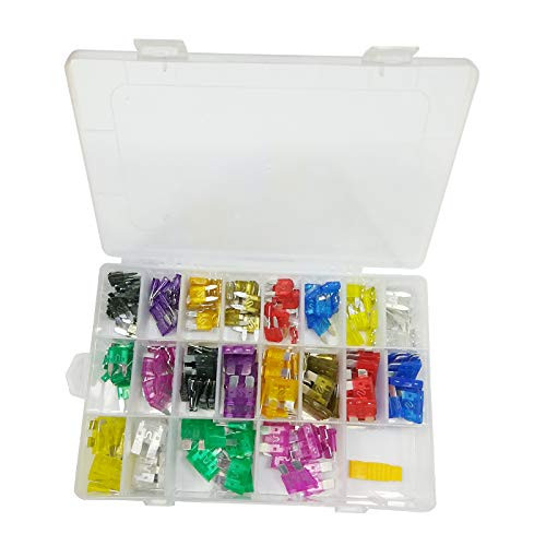 Car Blade Fuses Assortment Kit 220PCS Automotive Fuses Standard and Mini Auto Car Truck Blade Fuses Set-2-3-5-7-5-10-15-20-25-30-35AMP- Car Boat Truck S
