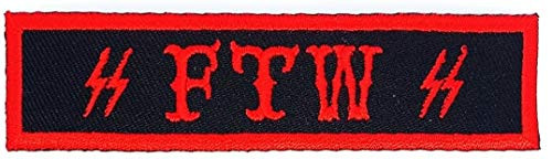 FTW Black Red Patch Funny Slogan Joke Rockabilly Embroidered Biker Patch Biker Iron on-Sew on Patch
