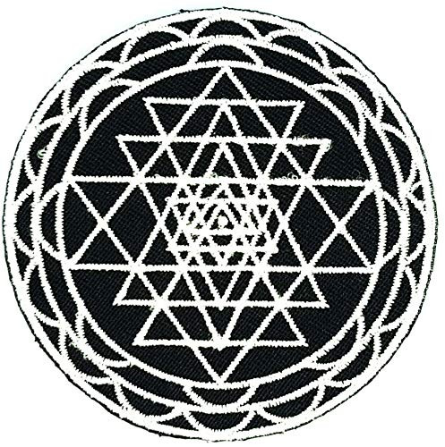 Sri Yantra Mandala Patch Funny Slogan Joke Rockabilly Embroidered Biker Patch Biker Iron on-Sew on Patch