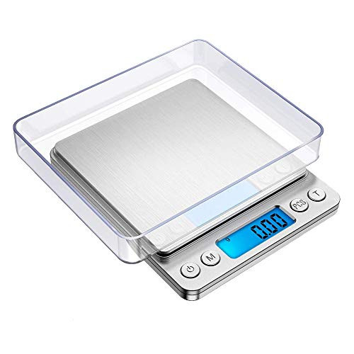 Kitchen Scale  Landcorssers Digital Kitchen Scale 500g-0-01g  High-precision Electronic Jewelry Weight Scale Flat Slim Design  Premier LCD Digital Ele