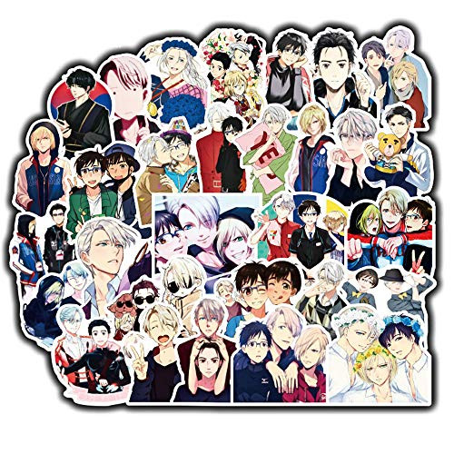 DOFE 50 PCS Yuri on ice Stickers Car Stickers 50 pcs  Laptop Stickers Motorcycle Bicycle Luggage Decal Graffiti Patches for Teens- -50 PCS Yuri on ice