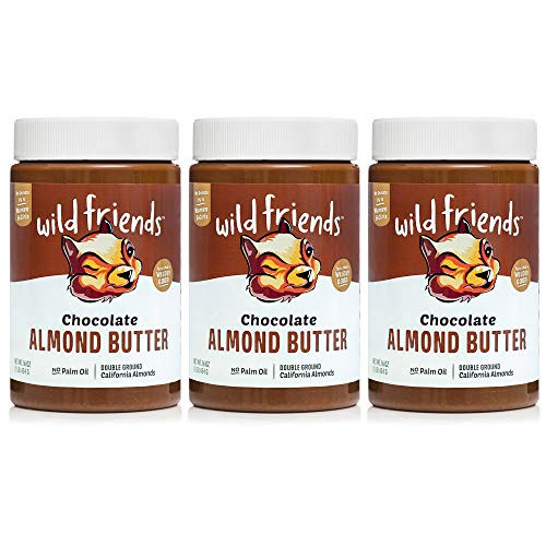 Wild Friends Chocolate Almond Butter  16 Ounce Jars -3 Count-  Gluten Free  Palm Oil Free