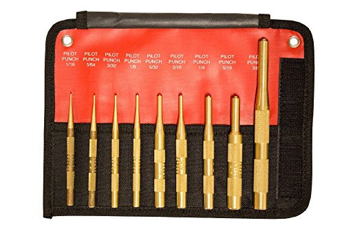 Mayhew Tools 61367 9 Piece Brass Pilot Punch Set