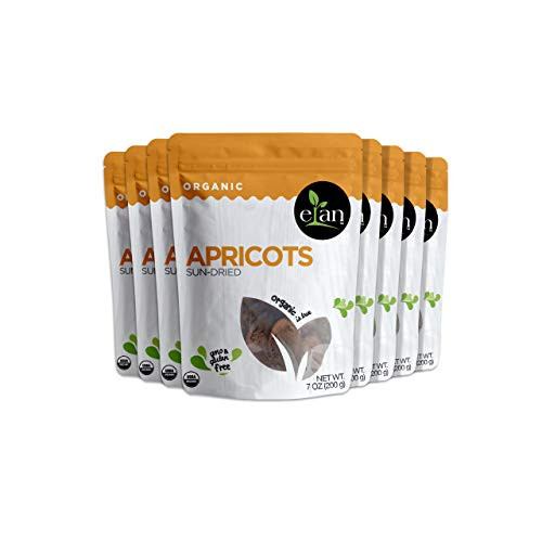 ELAN Organic Sun-Dried Apricots 8 Pack  56-8 Oz